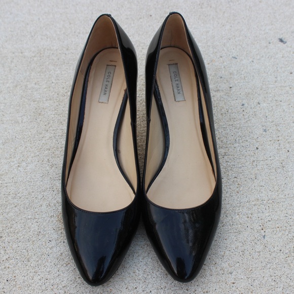 Cole Haan Women's Black Patent Leather Pumps Sz 9.5 - Picture 2 of 7